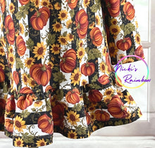 Size 3T Pumpkin Floral Striped Sunflower Pumpkin Knit Dress