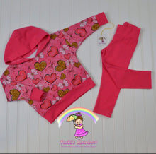 Size 2T Golden Hearts Hoodie 2PC Set