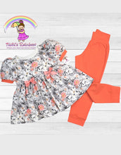 Size 6 Handmade Orange Blossoms 2pc Set