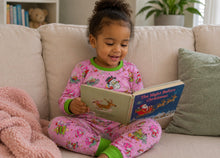 Size 3T snowman on pink organic cotton spandex set