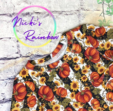 Size 3T Pumpkin Floral Striped Sunflower Pumpkin Knit Dress