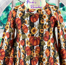 Size 3T Pumpkin Floral Striped Sunflower Pumpkin Knit Dress