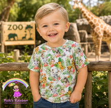 Size 2T Wild Animals Organic Cotton Spandex Knit T-Shirt