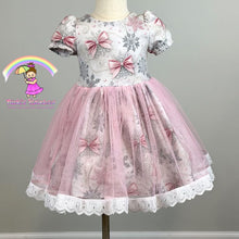 3T Shimmer Bows and Snowflakes Twirl Knit Dress