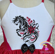 Size 6 Beautiful Embroidered Galloping Horse Woven Dress