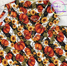 Size 3T Pumpkin Floral Striped Sunflower Pumpkin Knit Dress