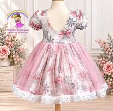 3T Shimmer Bows and Snowflakes Twirl Knit Dress