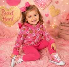 Size 2T Golden Hearts Hoodie 2PC Set