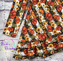 Size 3T Pumpkin Floral Striped Sunflower Pumpkin Knit Dress