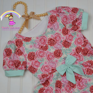 Size 3T Roses, Paisley Peplum Short Set