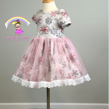 3T Shimmer Bows and Snowflakes Twirl Knit Dress