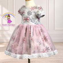 3T Shimmer Bows and Snowflakes Twirl Knit Dress