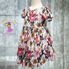 Size 4T Fall Floral High Low Knit Dress