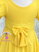 Size 3T Yellow Bamboo Spandex Knit Twirl Dress