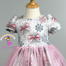 3T Shimmer Bows and Snowflakes Twirl Knit Dress