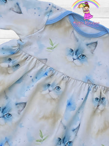 Size 0/3 Month Fluffy Kittens Dress 2 pc set