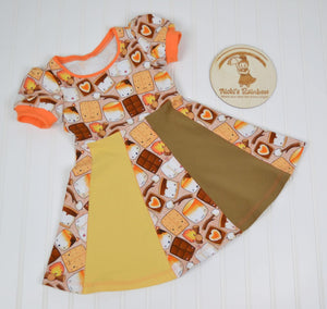 Size 4T Marshmallow Campfire Color Blocked Dress.