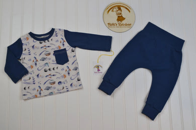 Size 6 months Organic Outer Space 2 pc set