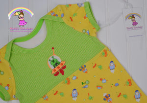 Size 12/18 months embroidered space ship short set