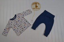 Nicki's Rainbow Organic Outer Space Knit Top and Pants Baby Set