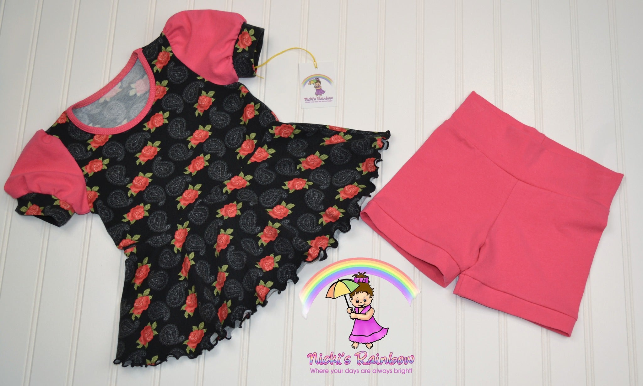 rainbow peplum top